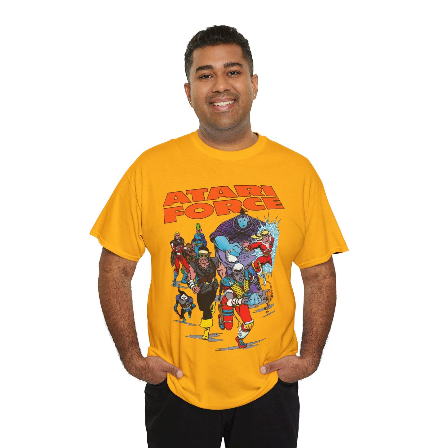 Atari Force T-Shirt - Marshall Rogers & John Byrne Art - Martin Champion, Christopher "Tempest" Champion, "Dart" Bia O'Rourke-Singh, Hukka, Morphea, Babe, Pakrat, Blackjak, Taz - DC Comics