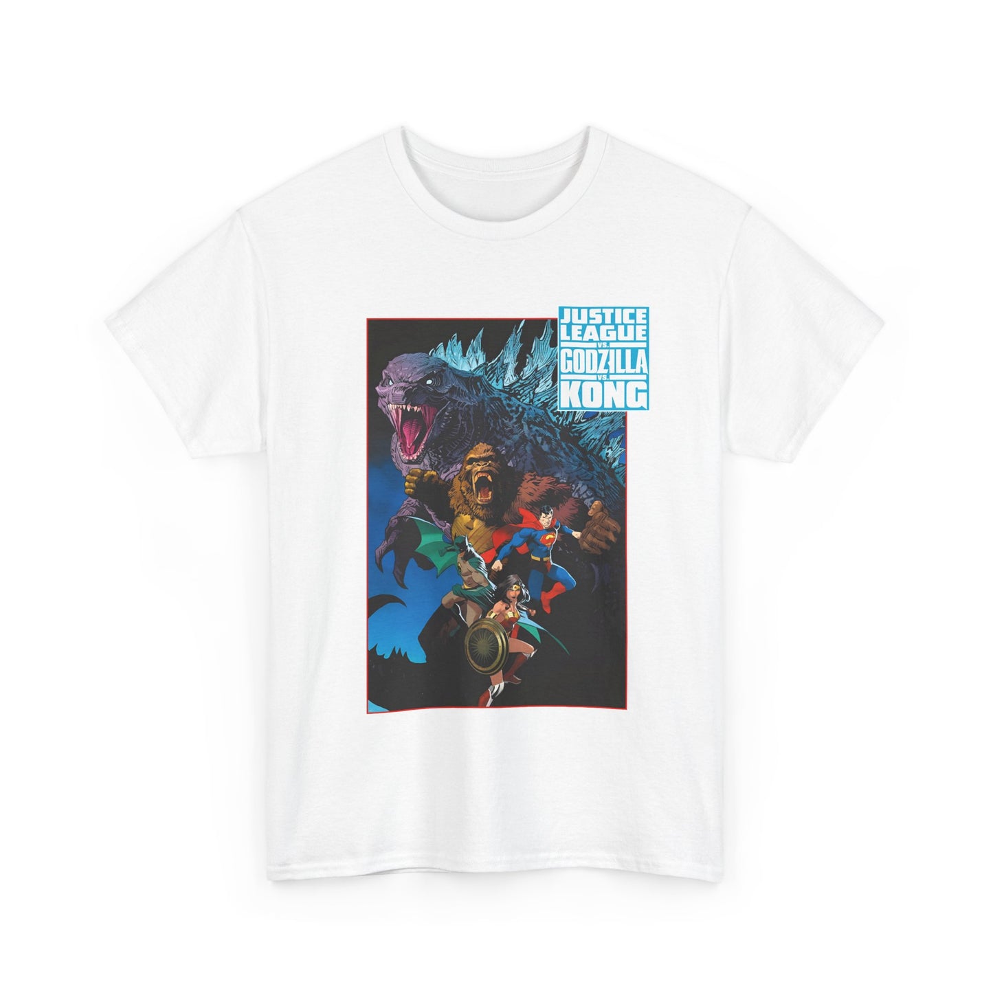 Justice League Vs Godzilla Vs Kong T-Shirt - Dan Mora Art - Wonder Woman, Superman, Batman - DC Comics