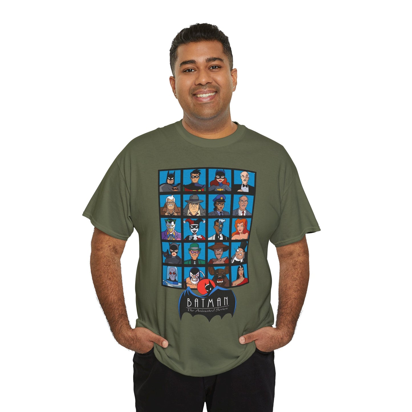 Batman T-Shirt - Animated Series - Harley Quinn, Batgirl, Joker, Bane, Robin, Two-Face, Catwoman, Riddler - Classic TV Cartoon Series