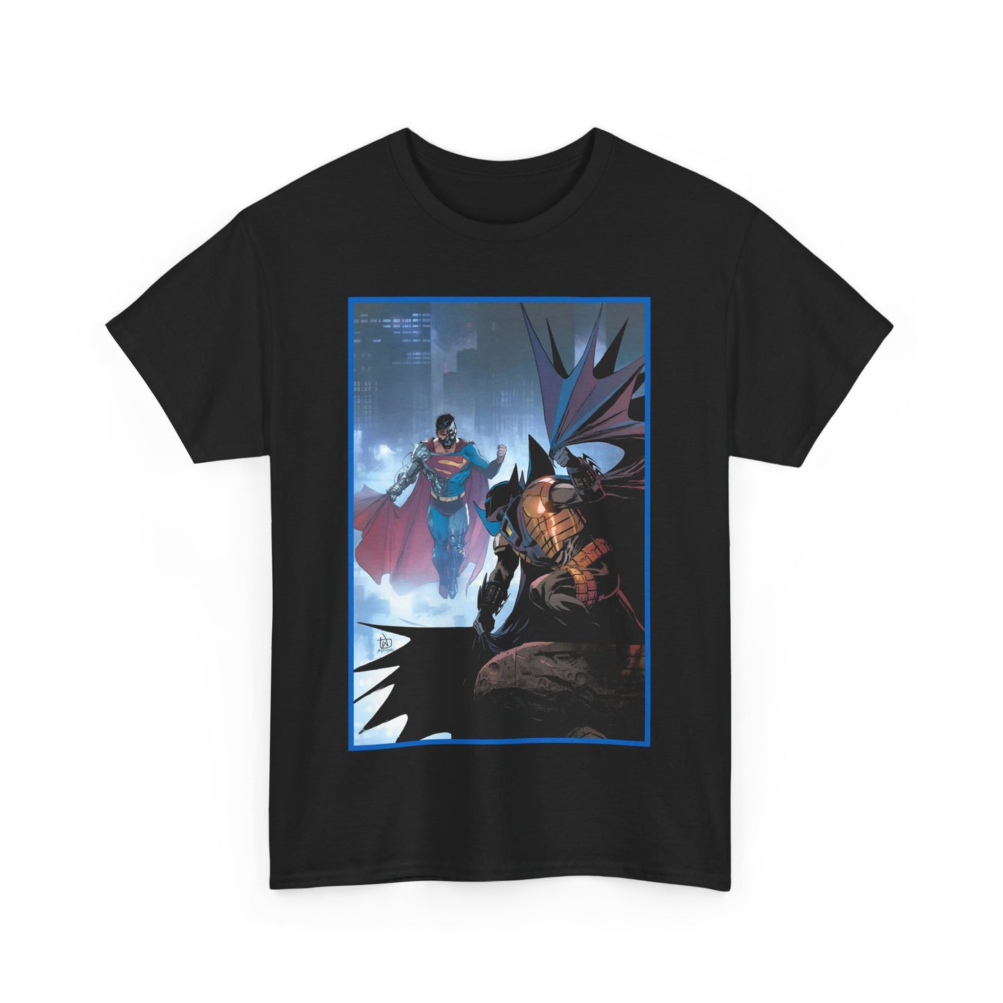 Cyborg Superman Vs Azrael Batman T-Shirt - Lee Weeks Art - Reign of the Superman, Knightfall - World's Finest Variant Cover Art - DC Comics