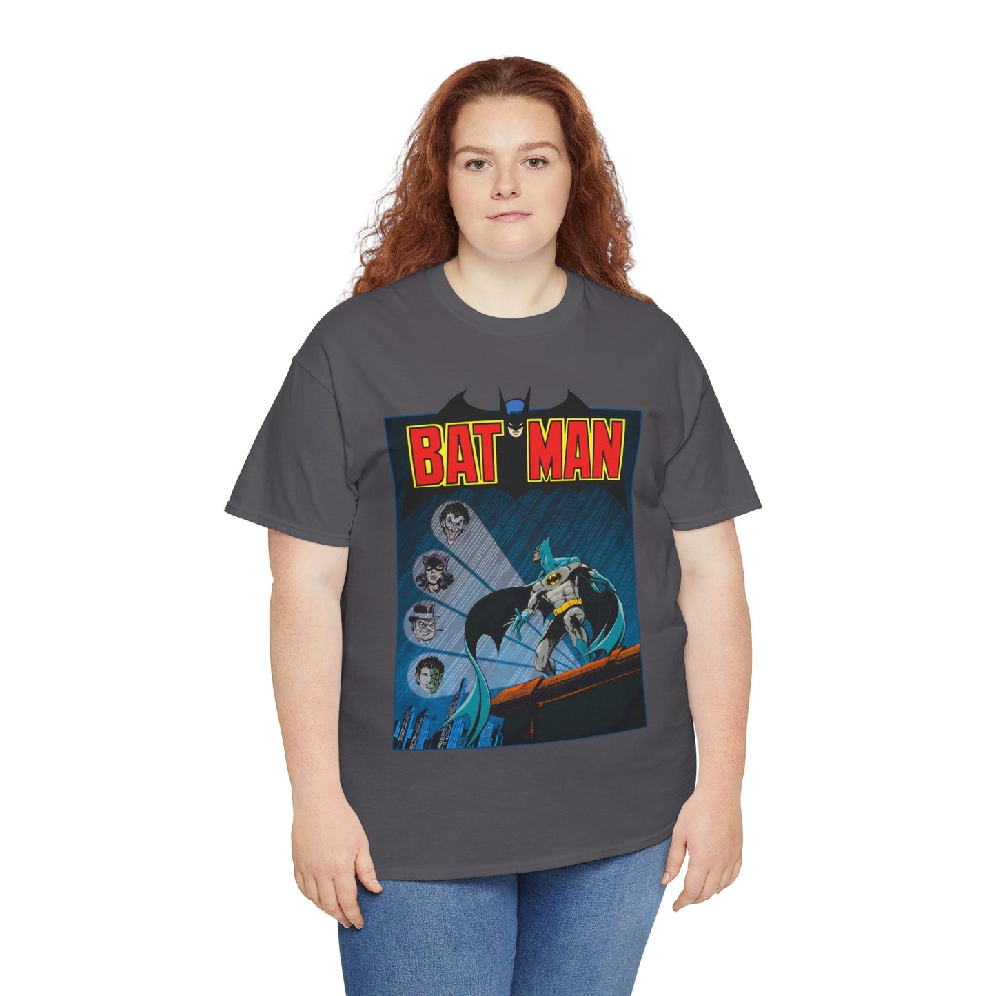 Batman T-Shirt - DC Comics - Catwoman, Joker, Two-Face, Penguin - Bronze Age Art - Gotham City