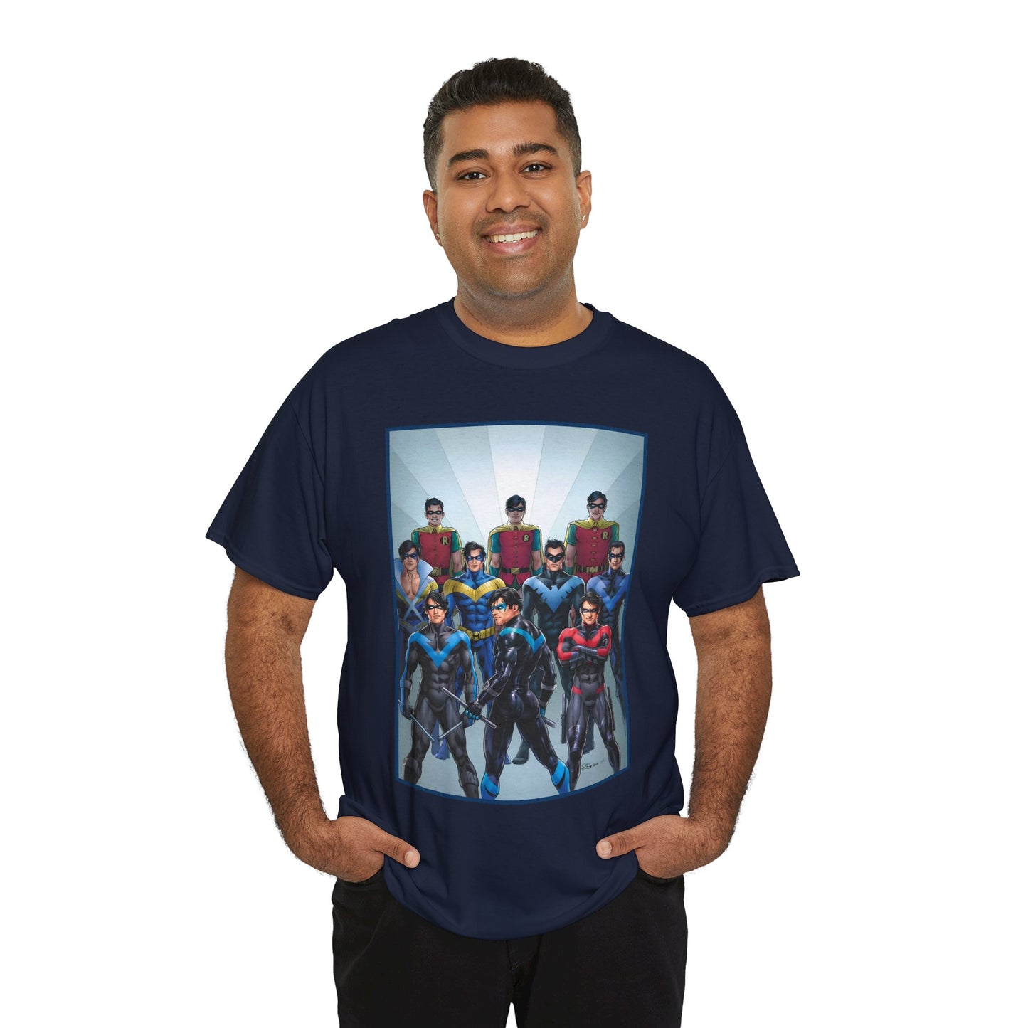 Nightwing Through the Ages T-Shirt - Nicola Scott Art - Dick Grayson, Robin the Boy Wonder - Batman Sidekick - New Teen Titans Leader - DC Comics