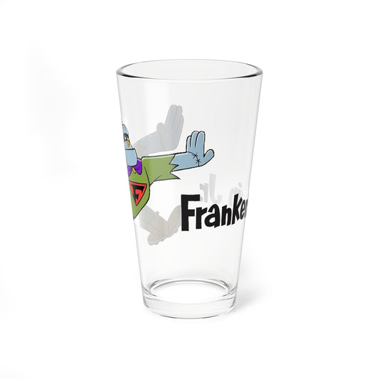 Frankenstein Jr Pint Glass, 16oz - Hanna-Barbera Cartoon - Buzz Conroy, Civic City - 1960s Saturday Morning Cartoon