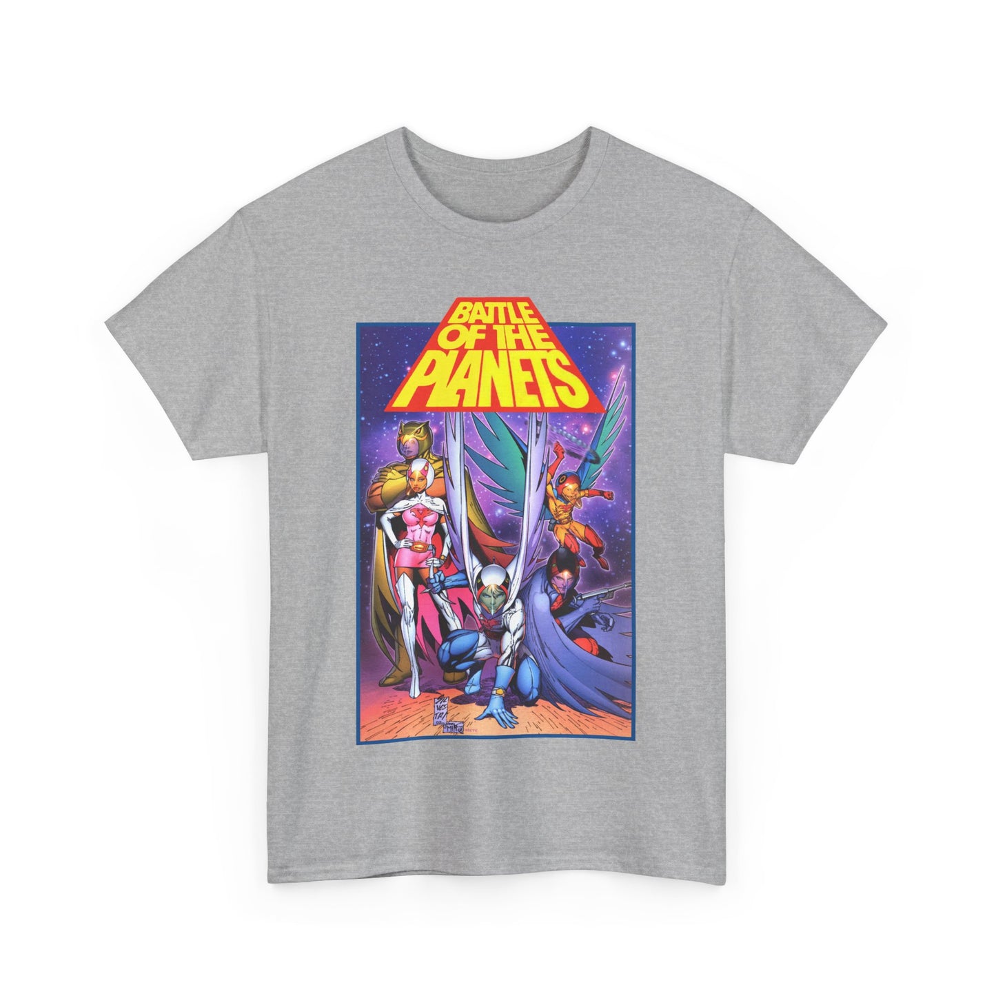 Battle of the Planets T-Shirt - Marc Silvestri Art - G-Force - Popular Gatchaman Cartoon - Mark, Jason, Princess, Keyop, and Tiny