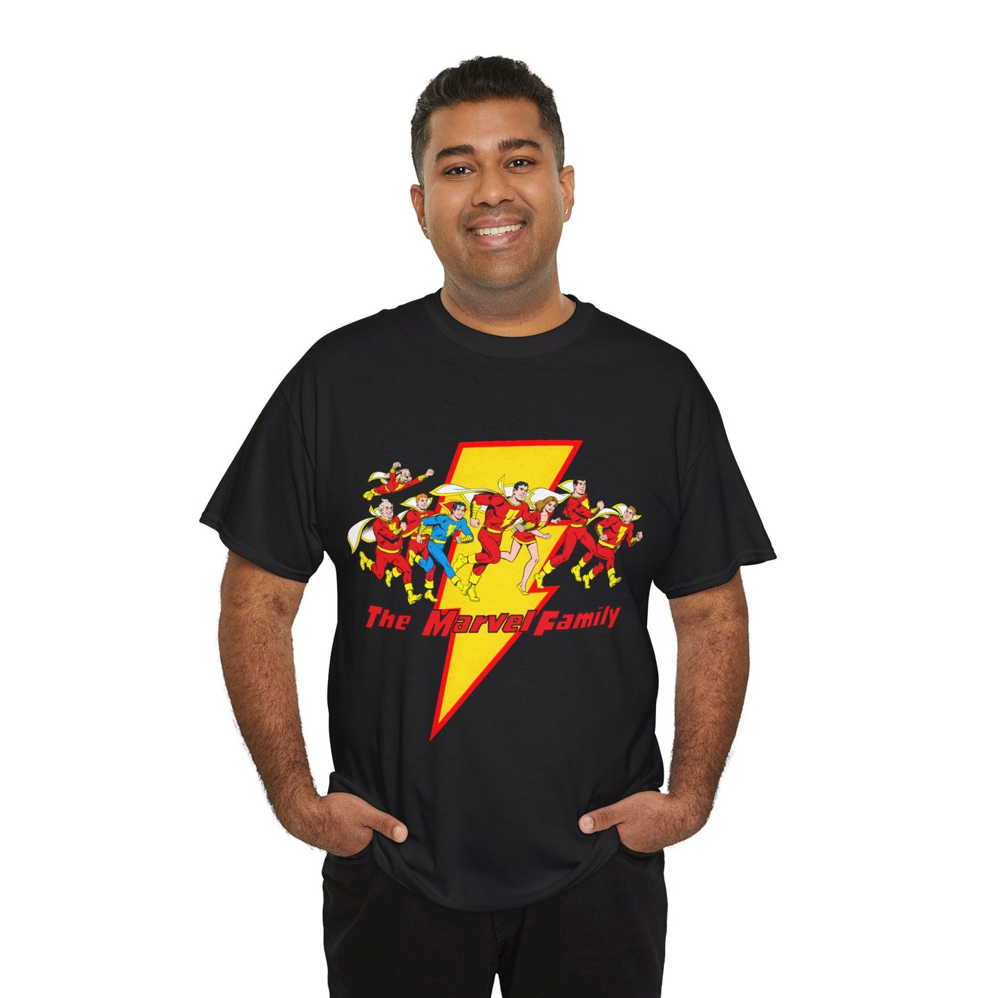 Marvel Family T-Shirt - Shazam - DC Comics - Mary Marvel, Hoppy the Marvel Bunny, Uncle Marvel, Captain Marvel Jr - DC Who's Who Art