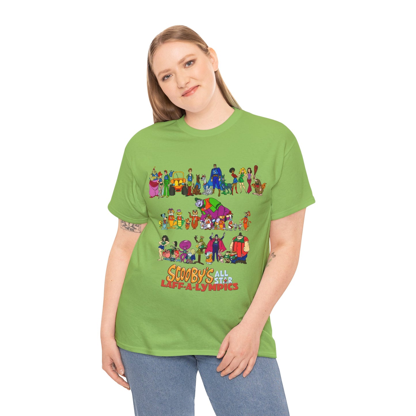 Scooby's All-Star Laff-A-Lympics T-Shirt - Hanna-Barbera Cartoon - Speed Buggy, Yogi Bear, Grape Ape, Scooby Dum, Shaggy, Wally Gator