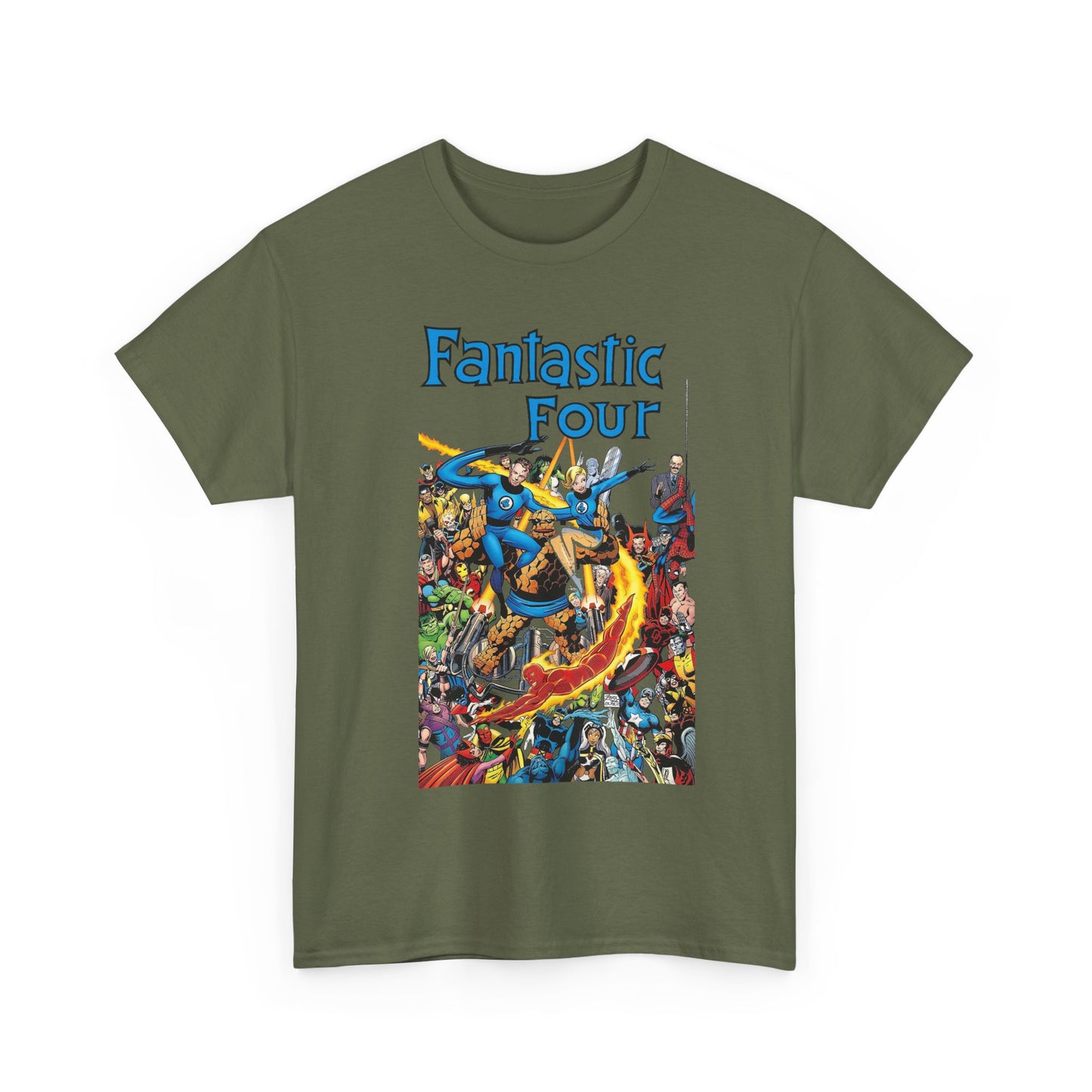 Fantastic Four T-Shirt - Classic John Byrne Art - Popular Marvel Comics Characters - Human Torch, The Thing, Invisible Woman, Reed Richards - 2025 MCU Movie