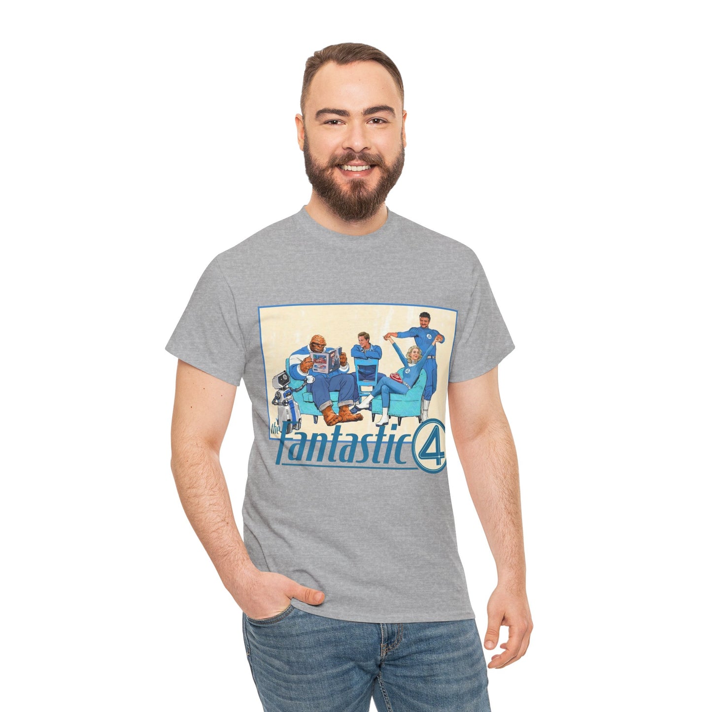 Fantastic Four T-Shirt - 2025 MCU Movie - Reed Richards, Invisible Woman, Thing, Human Torch - Marvel Comics Characters