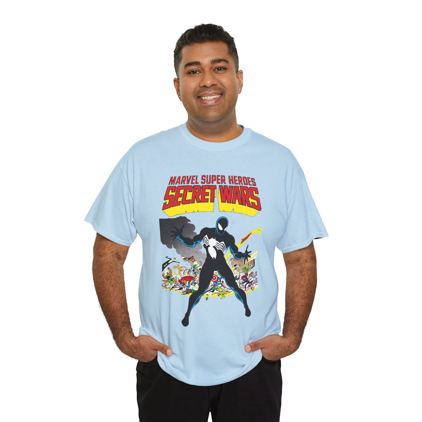 Secret Wars T-Shirt - Classic Marvel Comics Series - Alien Symbiote Spider-Man, 1st Appearance - Future Venom Story