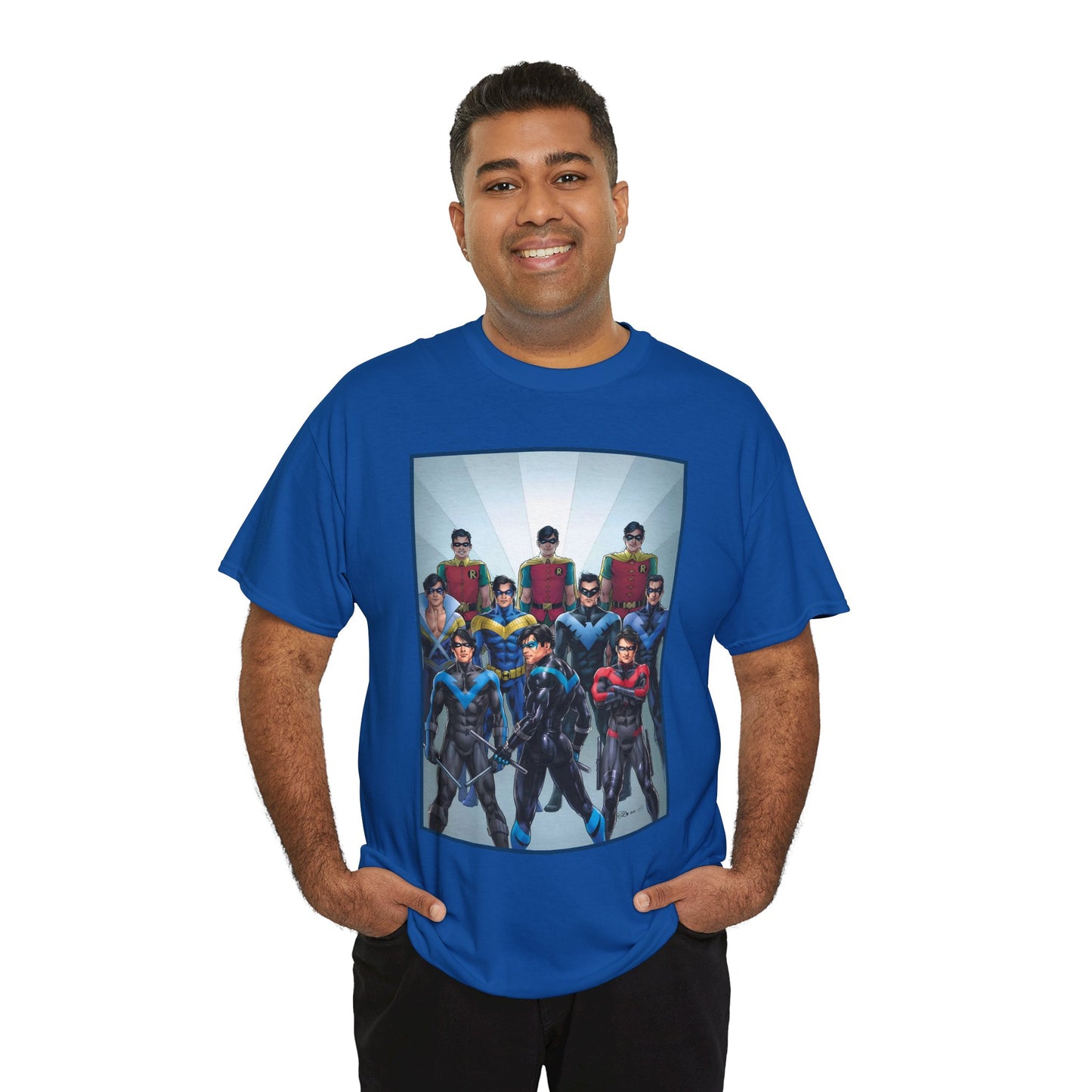 Nightwing Through the Ages T-Shirt - Nicola Scott Art - Dick Grayson, Robin the Boy Wonder - Batman Sidekick - New Teen Titans Leader - DC Comics