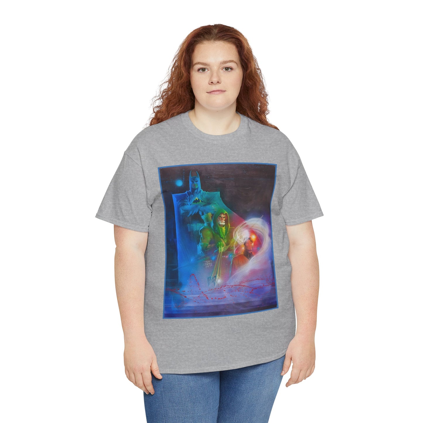Batman, Green Arrow, Question T-Shirt - Denys Cowan & Bill Sienkiewicz Art - DC Comics - Gotham City