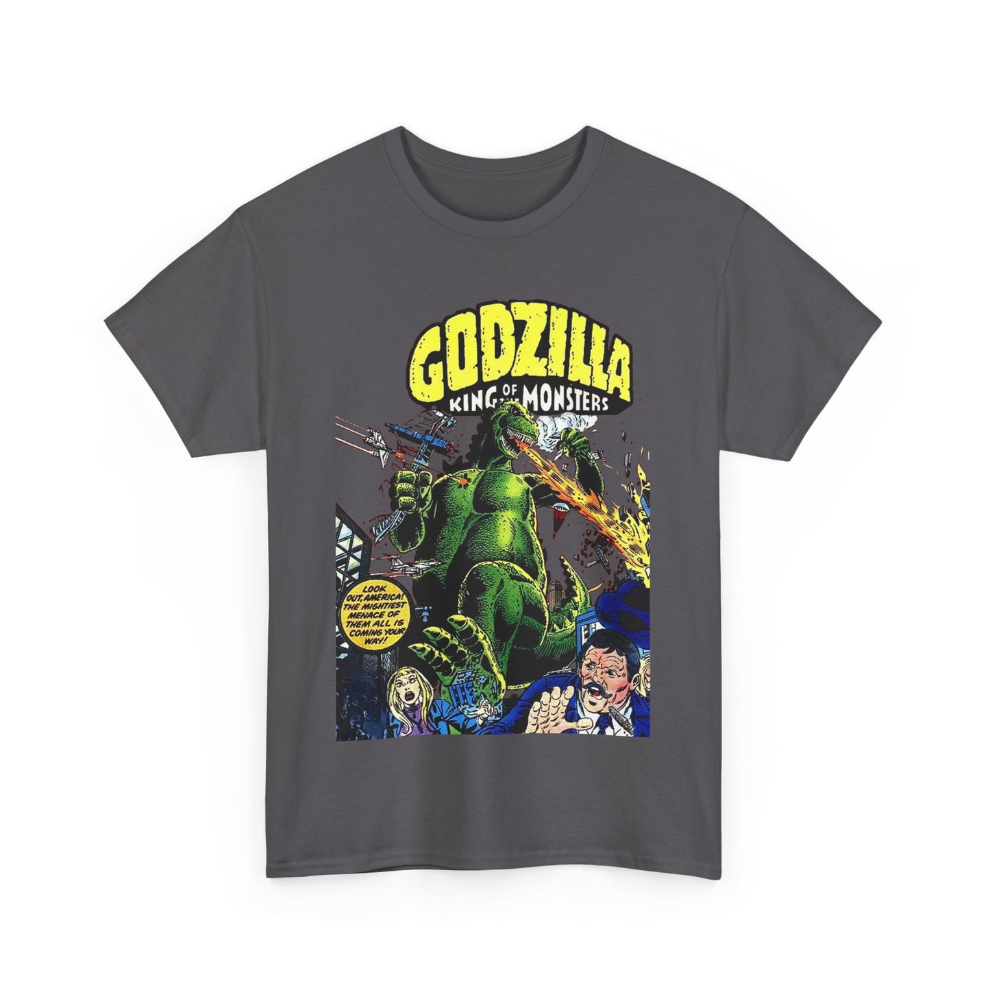Godzilla T-Shirt - King of the Monsters - 1970s Comic Series - Marvel Comics - Bronze Age Monster Comic