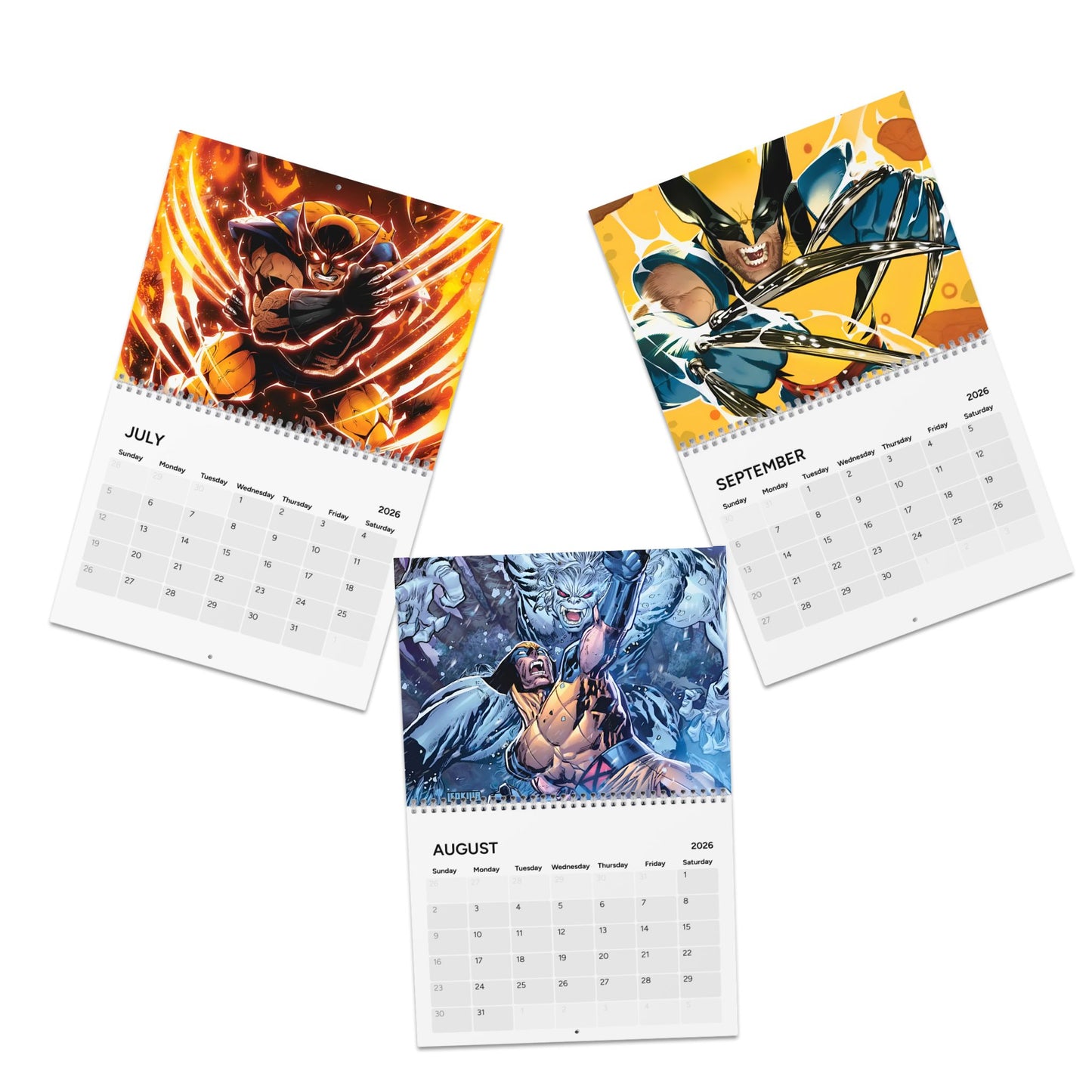 Wolverine Calendar (2026) - X-Men Member/Leader - Marvel Comics - Logan