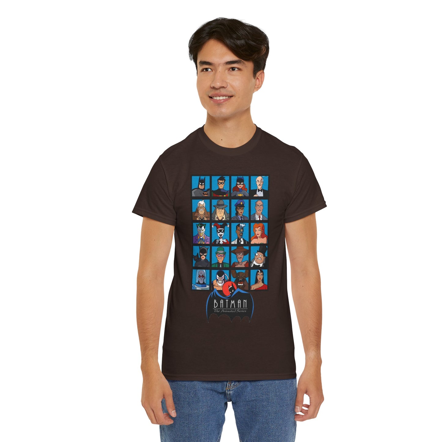 Batman T-Shirt - Animated Series - Harley Quinn, Batgirl, Joker, Bane, Robin, Two-Face, Catwoman, Riddler - Classic TV Cartoon Series
