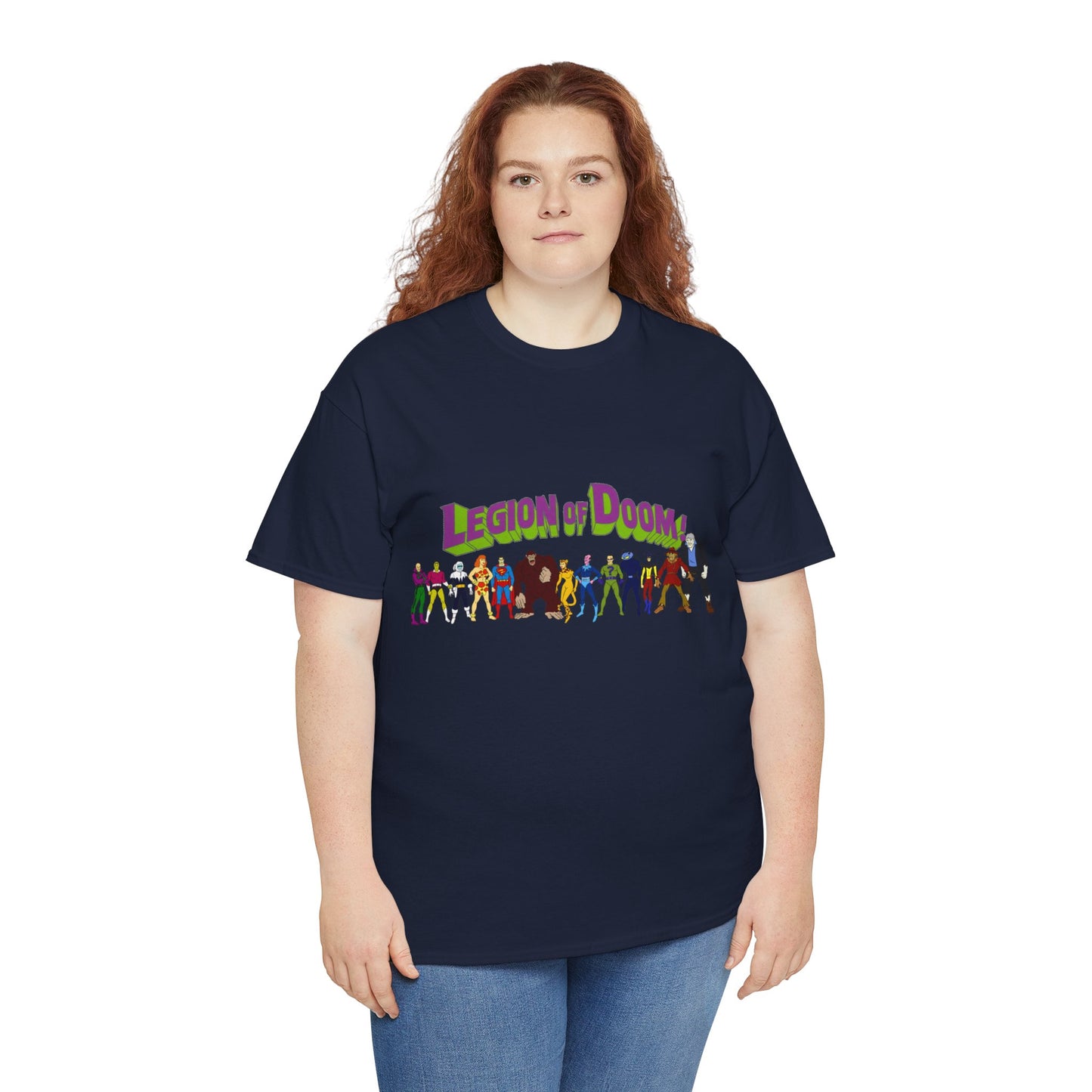 Legion of Doom T-Shirt - Super Friends Villains - Lex Luthor, Giganta, Scarecrow, Grodd, Brainiac, Riddler, Sinestro, Cheetah - Hanna-Barbera Cartoon - Challenge of the Super Friends