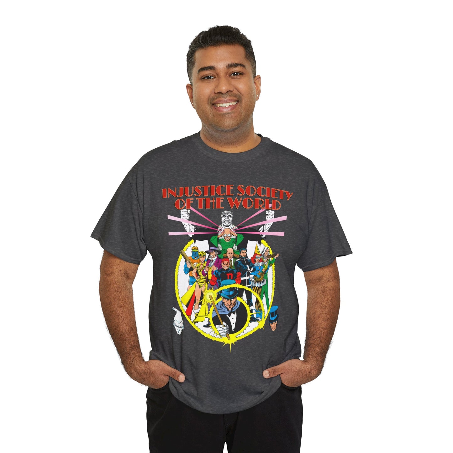 Injustice Society of America T-Shirt - George Perez Art - Justice Society/JSA Foes - Solomon Grundy, Huntress, Per Degaton, The Shade, Vandal Savage - DC Comics - Golden Age