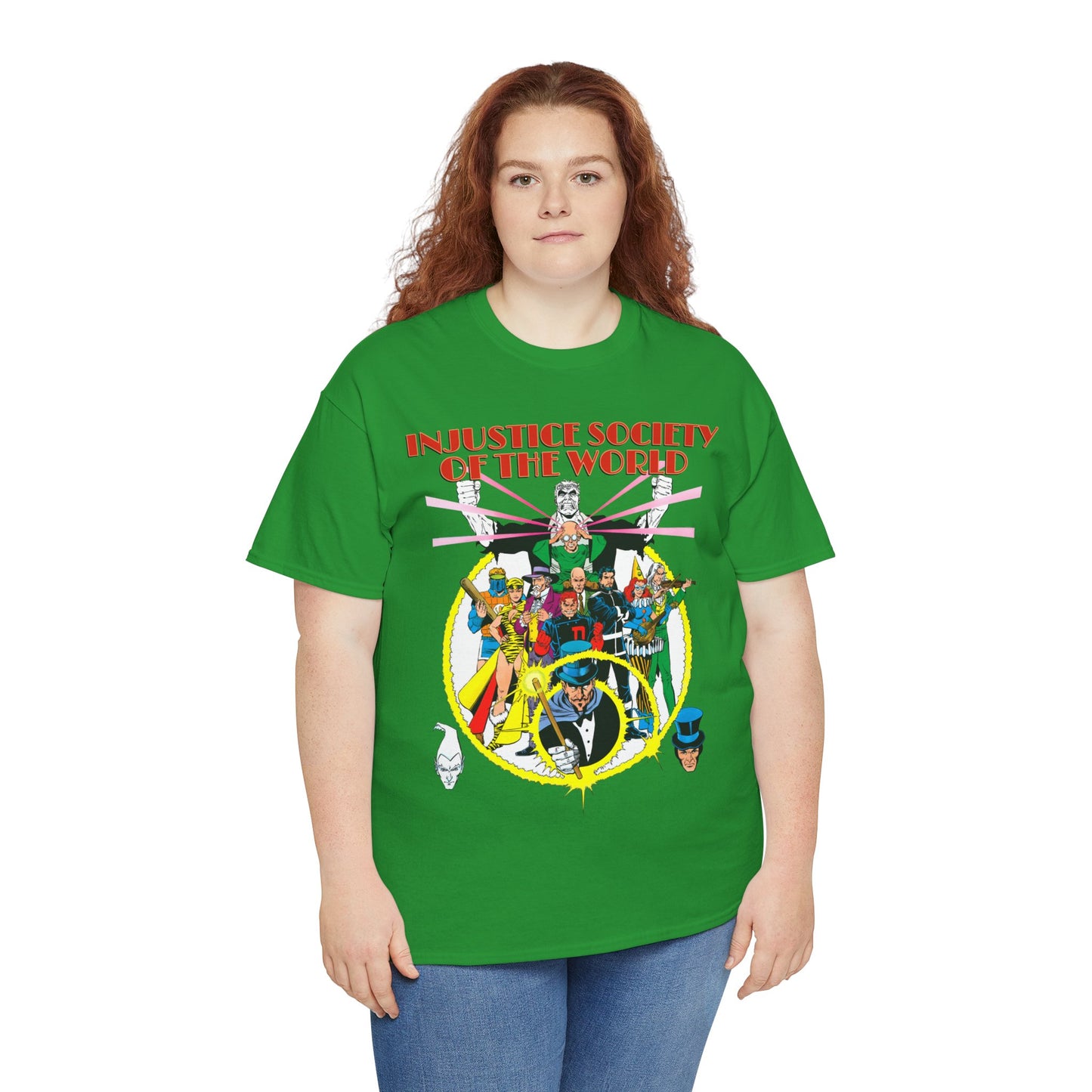 Injustice Society of America T-Shirt - George Perez Art - Justice Society/JSA Foes - Solomon Grundy, Huntress, Per Degaton, The Shade, Vandal Savage - DC Comics - Golden Age