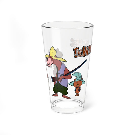 Hillbilly Bears Pint Glass, 16oz - Popular Hanna-Barbera 1960s Cartoon Characters - Paw Rugg, Maw, Floral, Shag