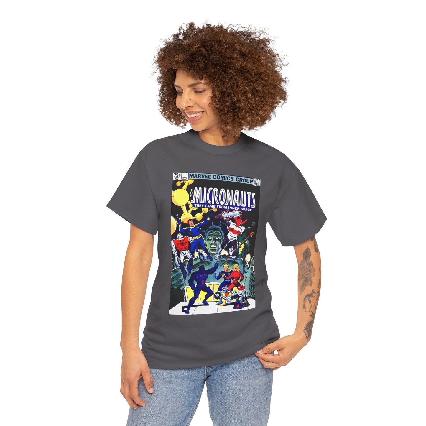 Micronauts T-Shirt - Annual #1 Cover Art - Marvel Comics - Arcturus Rann, Biotron, Marionette, Microtron, Bug, Acroyear