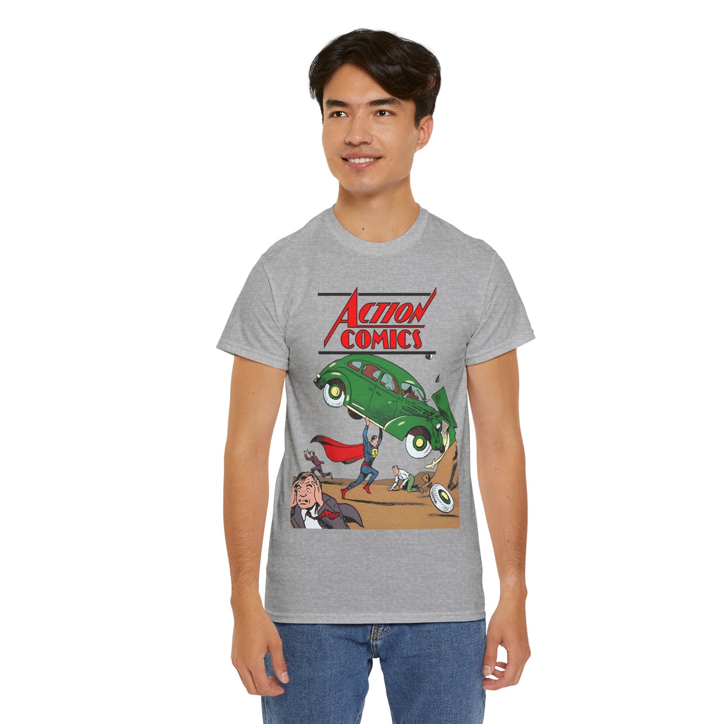 Superman T-Shirt - Action Comics #1 Cover Art - Clark Kent, Metropolis - DC Comics Key Image - Golden Age