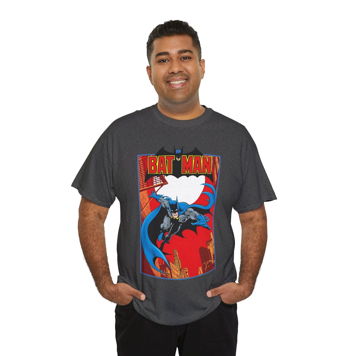Batman T-Shirt - Jim Aparo Art - Untold Tales Cover - DC Comics Bronze Age - Batman Flying in Front of the Moon - Caped Crusader, Gotham City