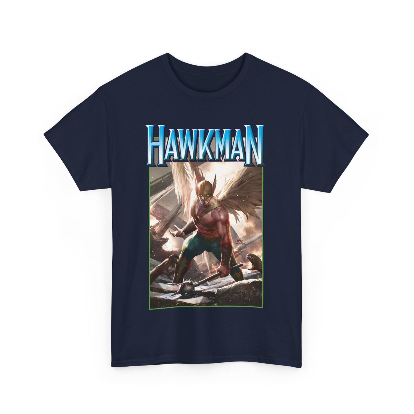 Hawkman T-Shirt - Lee Inhyuk Art - Carter Hall - JLA Member - Nth Metal - Thanagar - DC Comics