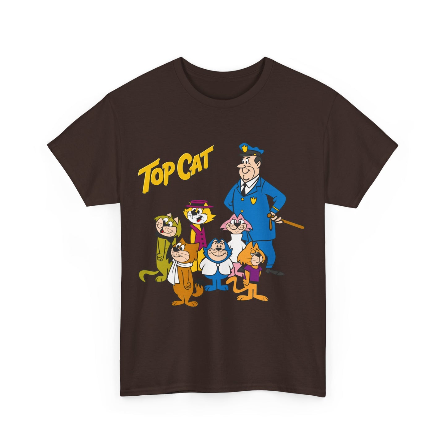 Top Cat & His Gang T-Shirt - Popular Hanna-Barbera 1960s TV Cartoon - Brain, Spook, Benny the Ball