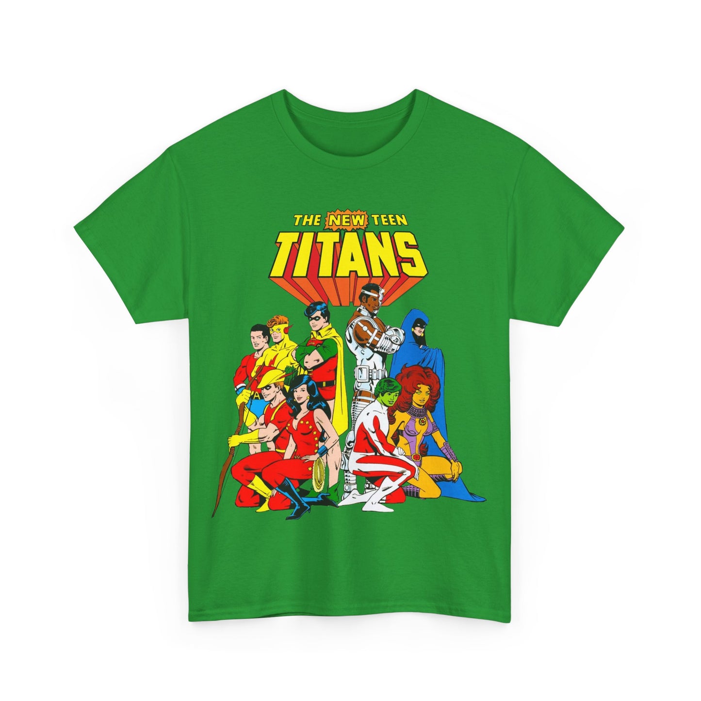 New Teen Titans T-Shirt - George Perez Art - Robin, Wonder Girl, Starfire, Raven, Cyborg, Speedy, Aqualad - DC Comics