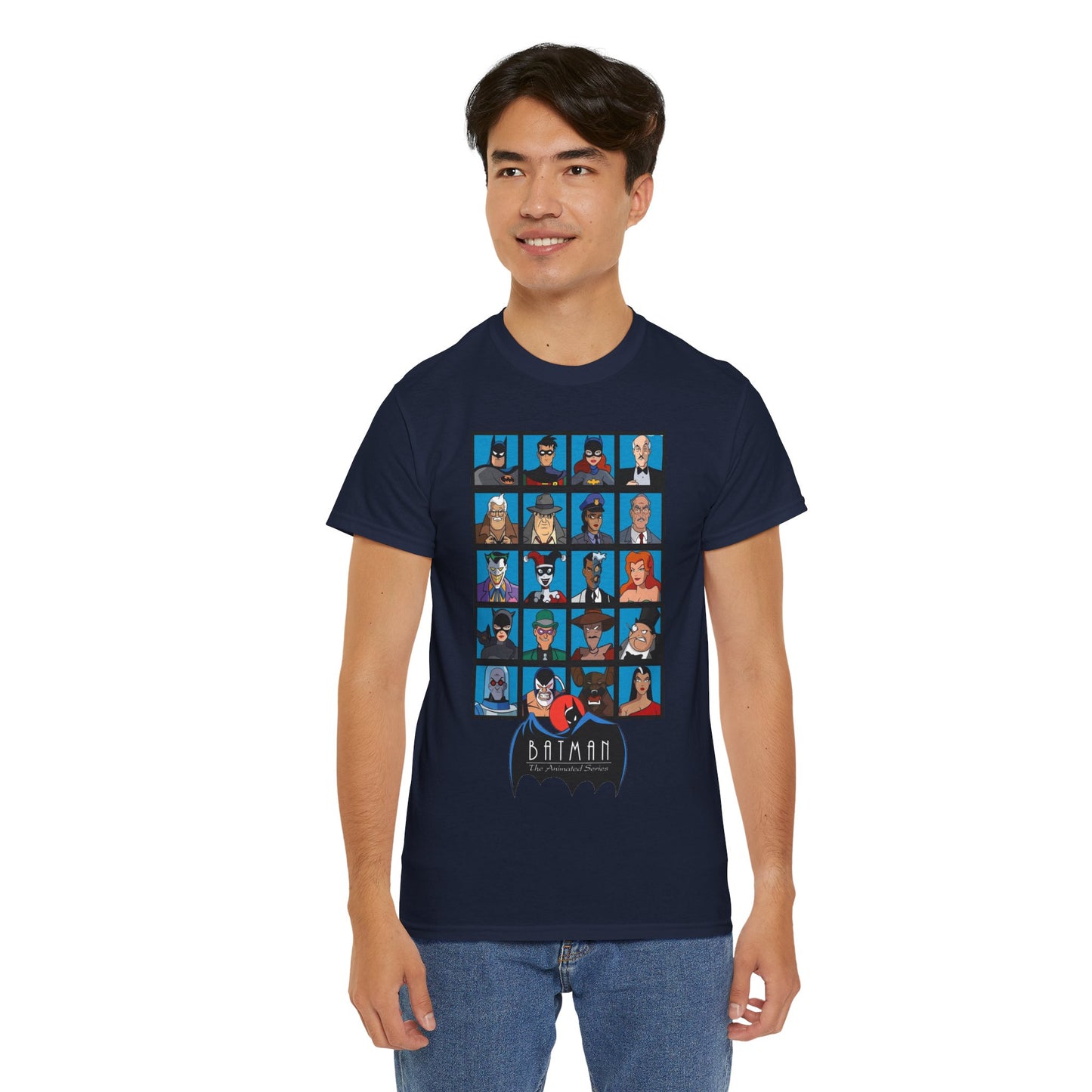 Batman T-Shirt - Animated Series - Harley Quinn, Batgirl, Joker, Bane, Robin, Two-Face, Catwoman, Riddler - Classic TV Cartoon Series
