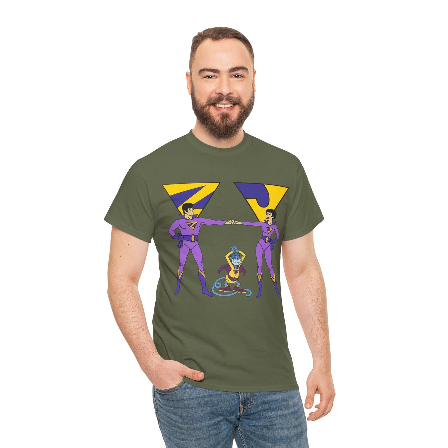 Wonder Twins T-Shirt - Super Friends - Zan & Jayna - Hanna-Barbera Cartoon - DC Comics