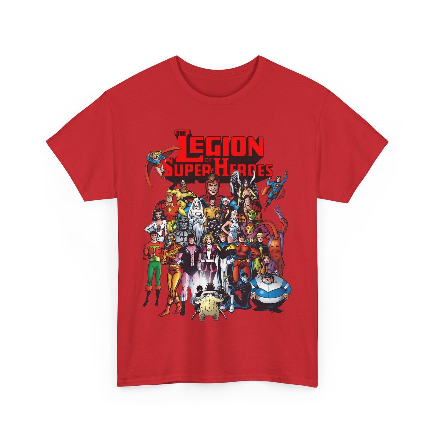 Legion of Super-Heroes T-Shirt - #300 Cover Art - Cosmic Boy, Saturn Girl, Superboy, Wildfire, Mon-El, Dream Girl, Brainiac 5, Supergirl - DC Comics