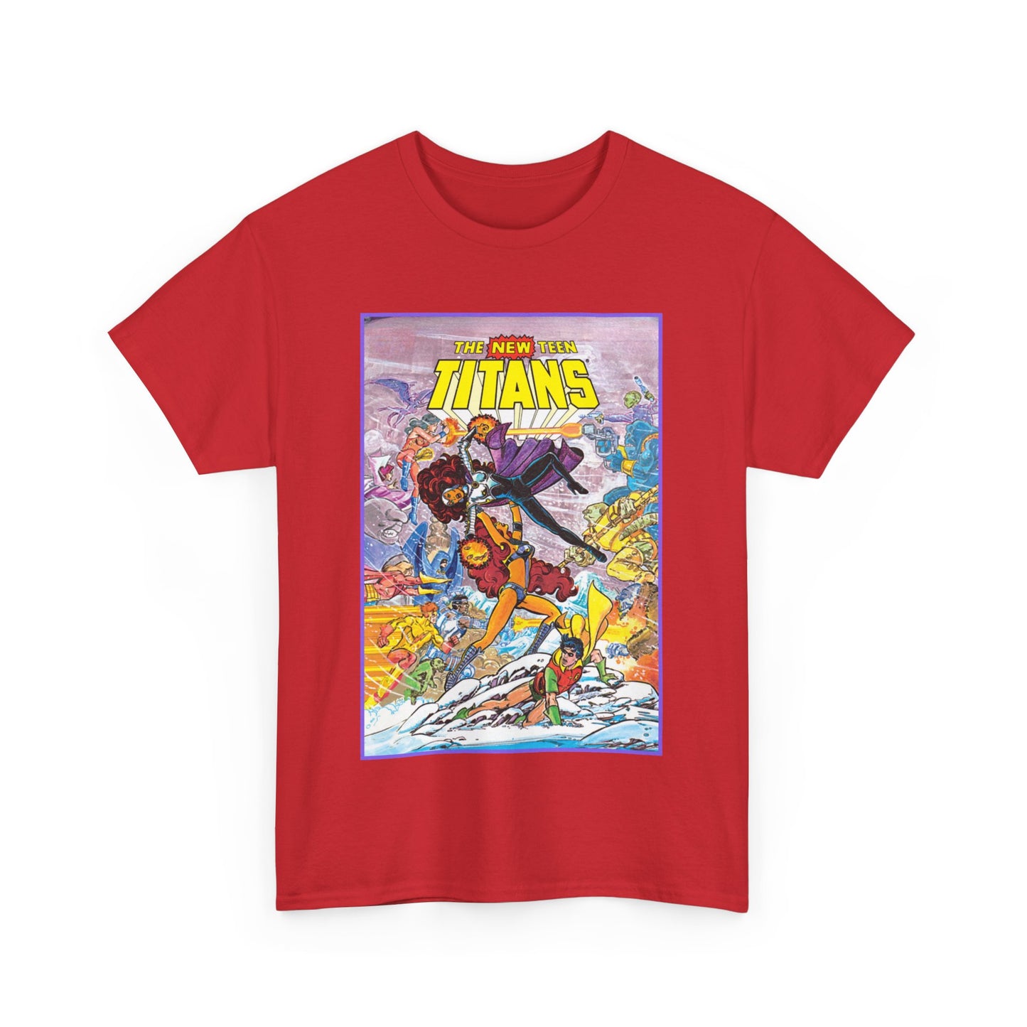 New Teen Titans T-Shirt - George Perez Art - Starfire Vs Blackfire - Omega Man - Annual #1 Cover - DC Comics
