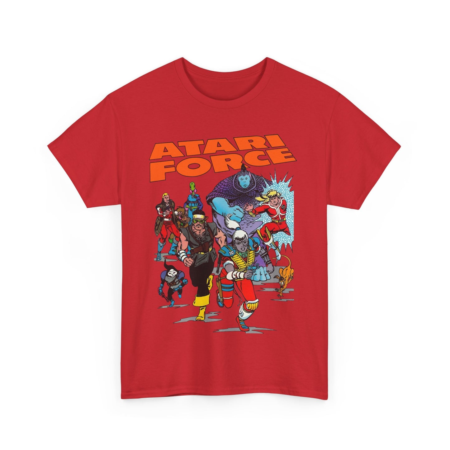 Atari Force T-Shirt - Marshall Rogers & John Byrne Art - Martin Champion, Christopher "Tempest" Champion, "Dart" Bia O'Rourke-Singh, Hukka, Morphea, Babe, Pakrat, Blackjak, Taz - DC Comics