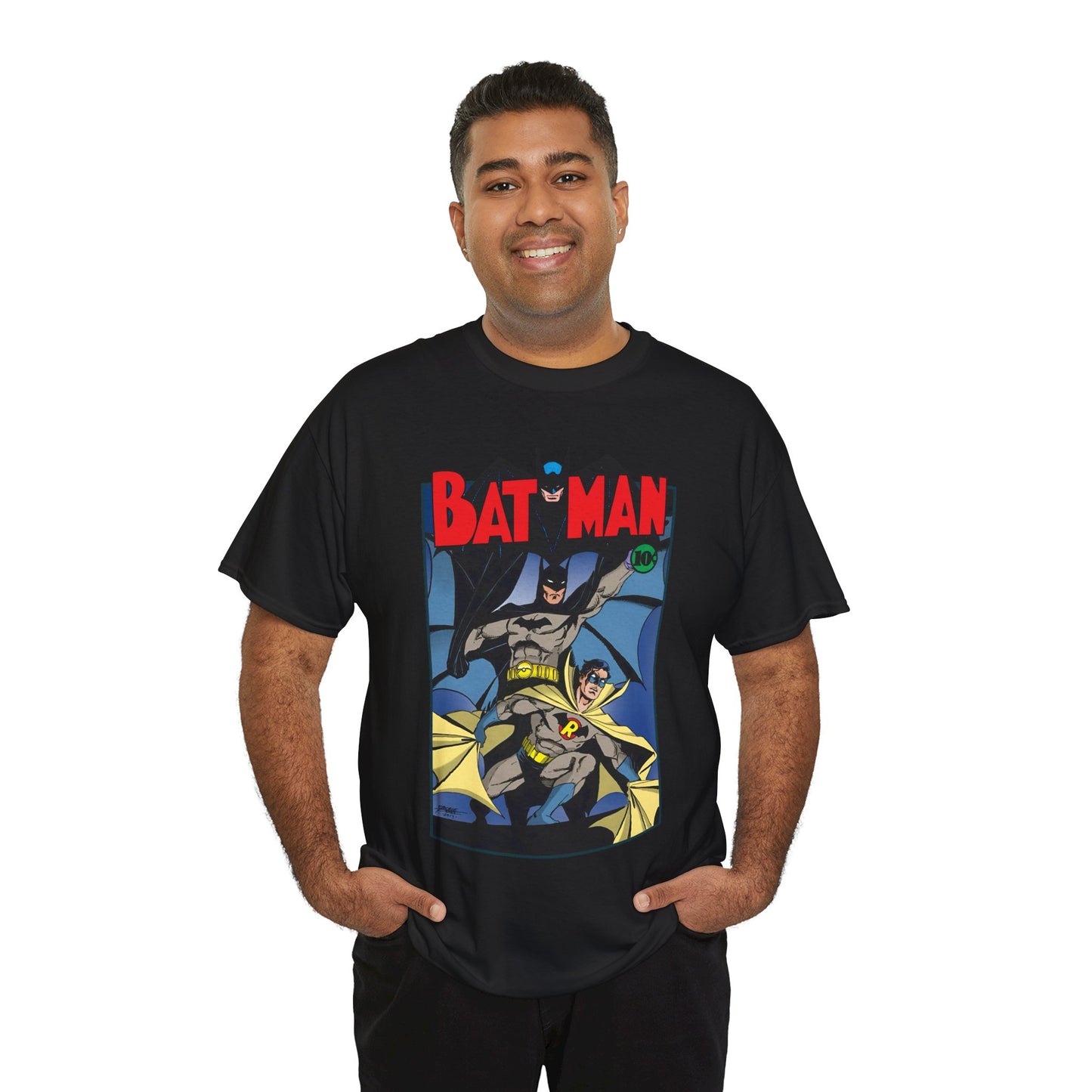 Batman & Robin T-Shirt - George Perez Art - Earth 2 - DC Comics - Golden Age JSA - Bruce Wayne & Dick Grayson