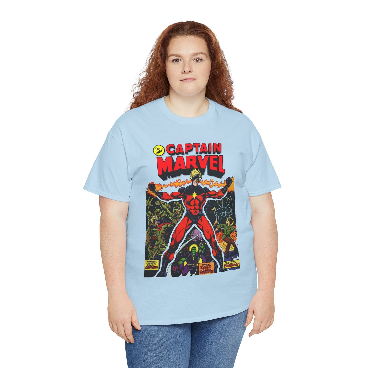 Captain Marvel T-Shirt - Jim Starlin Art - Thanos - Drax the Destroyer - Issue #32 Cover Art