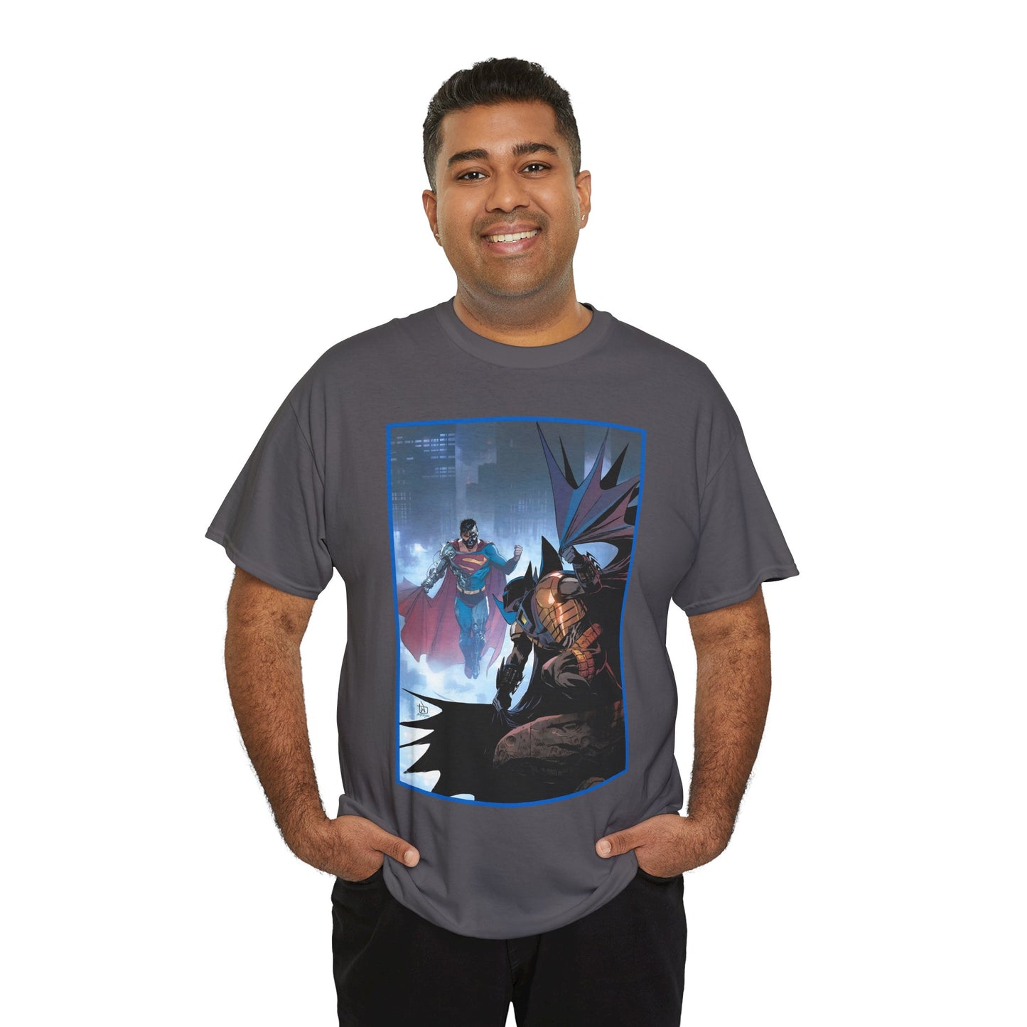 Cyborg Superman Vs Azrael Batman T-Shirt - Lee Weeks Art - Reign of the Superman, Knightfall - World's Finest Variant Cover Art - DC Comics