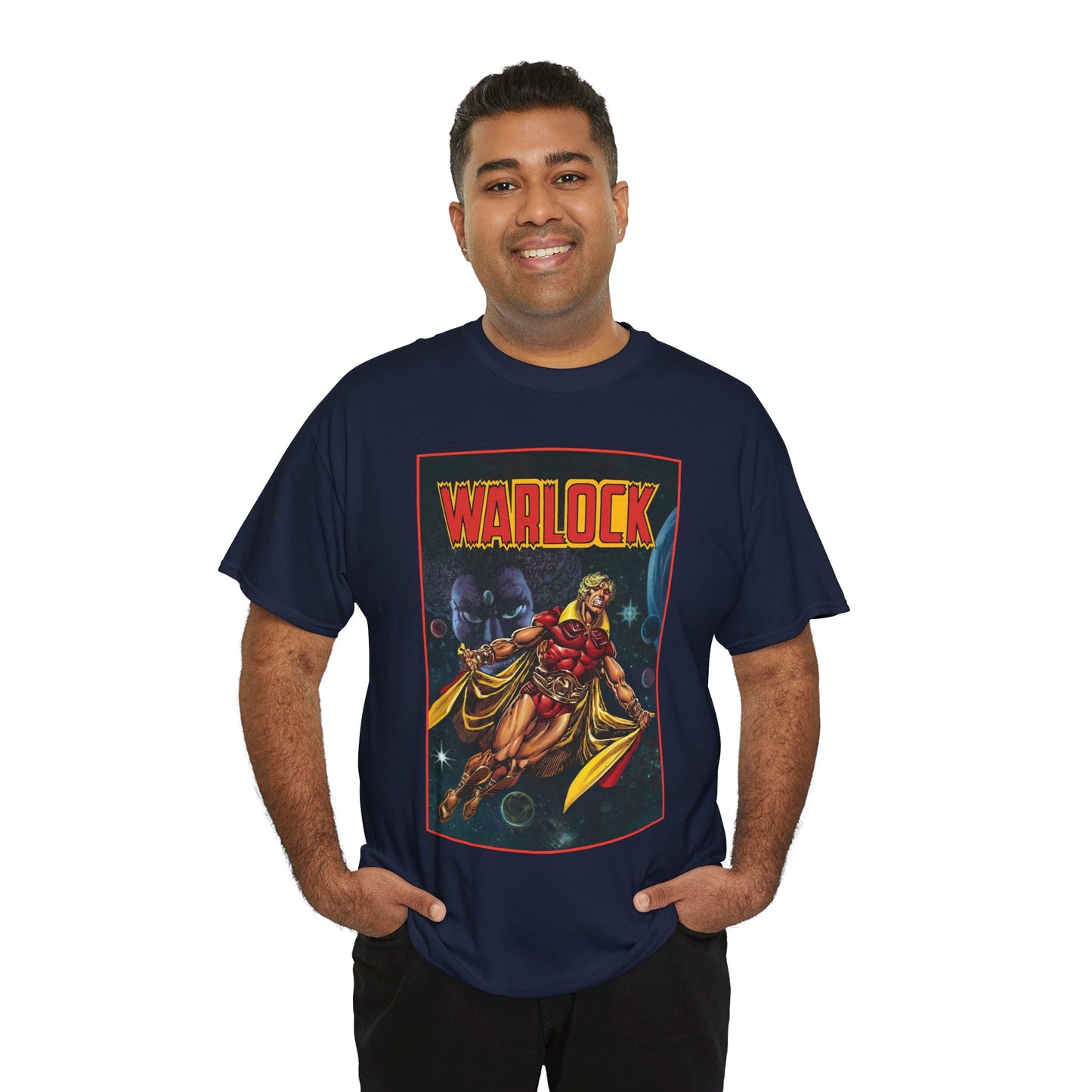 Warlock T-Shirt - Jim Starlin Art - Marvel Comics - Cosmic Superhero - The Enclave - Him