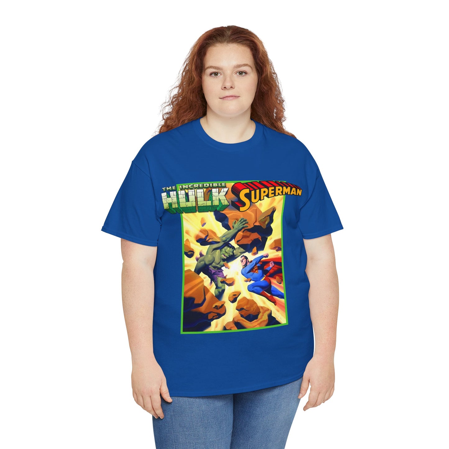 Incredible Hulk Vs Superman T-Shirt - Amazing Steve Rude Art - DC Comics & Marvel 90s Crossover - Bruce Banner, Clark Kent