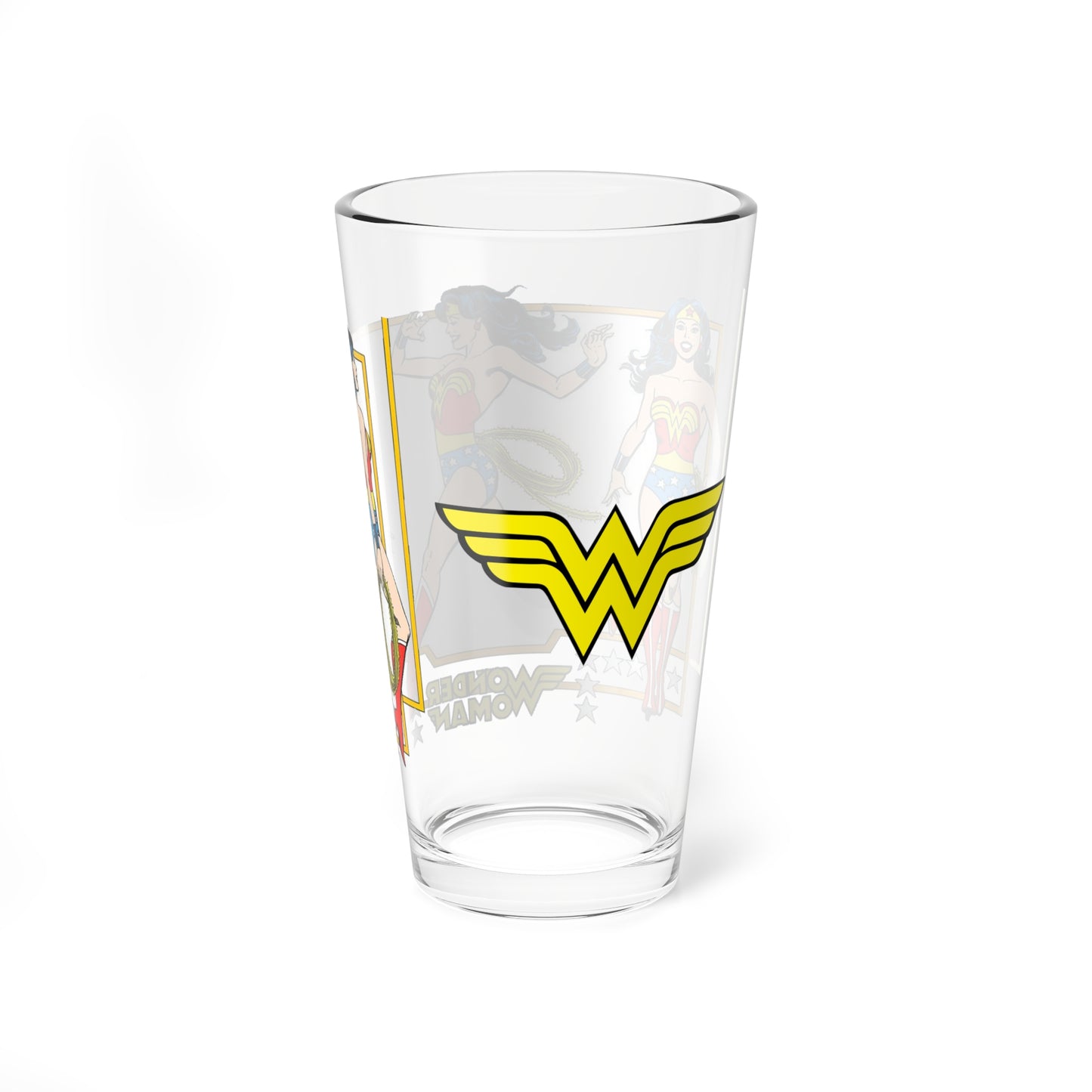 Wonder Woman Pint Glass, 16oz - DC Comics Style Guide - Jose Luis Garcia-Lopez Art - Diana Prince, Amazon Warrior