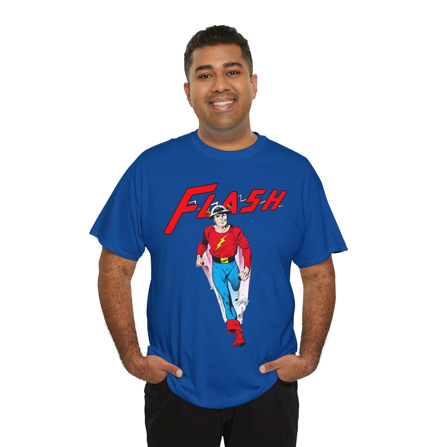 Golden Age Flash T-Shirt - John Byrne Art - Justice Society/JSA Member - Jay Garrick - Speedster