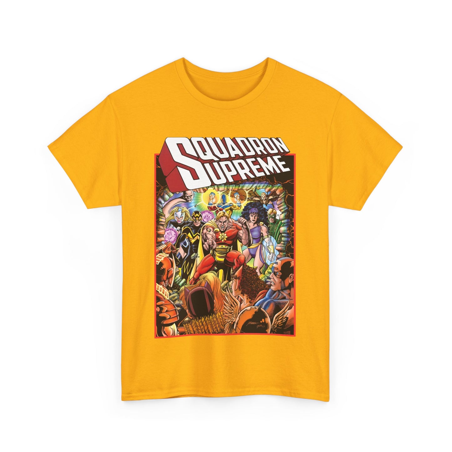 Squadron Supreme T-Shirt - George Perez Art - Hyperion, Nighthawk, Doctor Spectrum, Power Princess, Whizzer - Marvel Comics