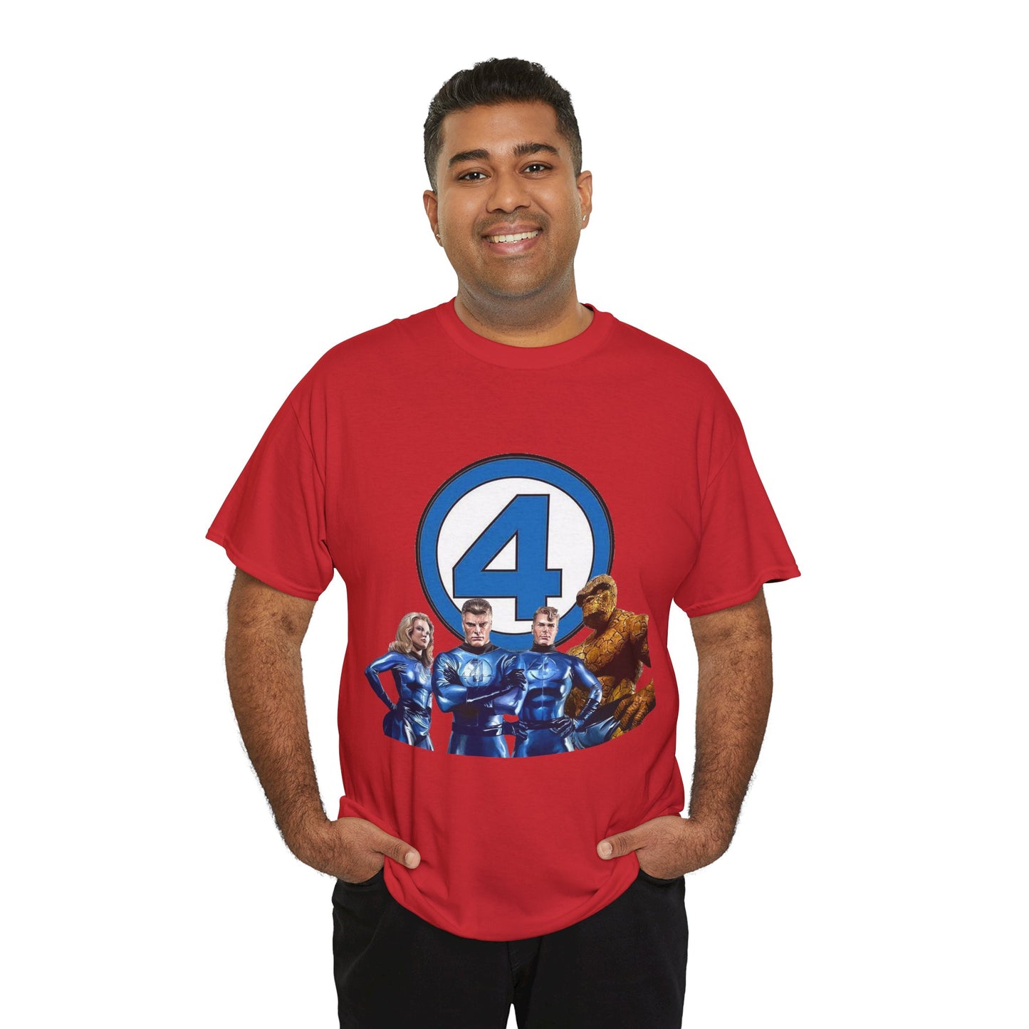 Fantastic Four T-Shirt - Alex Ross Art - 2025 MCU Movie - Iconic Marvel Comics Characters - Human Torch, Invisible Woman, The Thing, Reed Richards