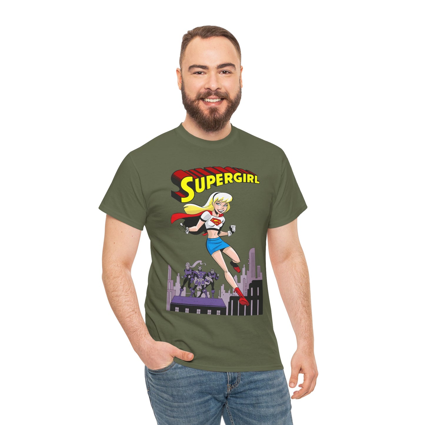 Supergirl T-Shirt - Bruce Timm Art - DC Comics Animated Series 1990s - Kara, Superman's Cousin