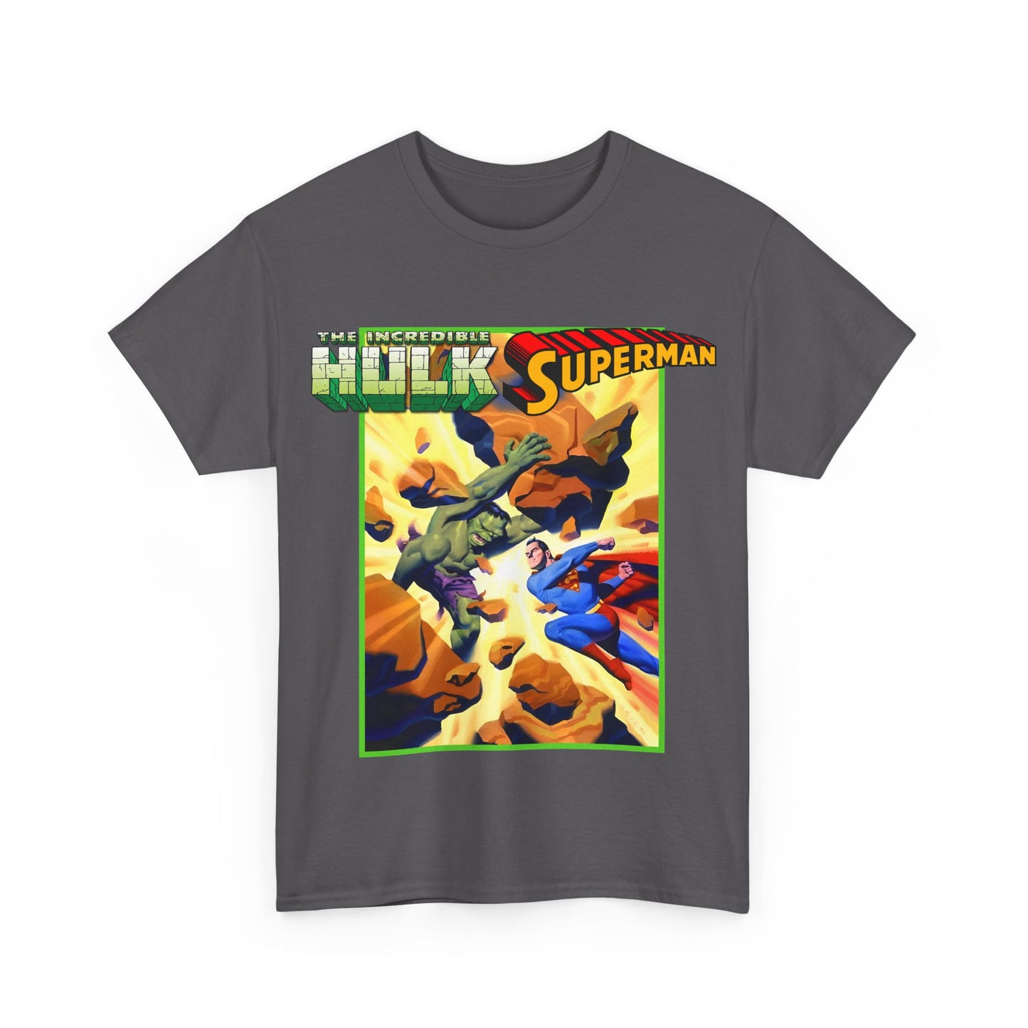 Incredible Hulk Vs Superman T-Shirt - Amazing Steve Rude Art - DC Comics & Marvel 90s Crossover - Bruce Banner, Clark Kent