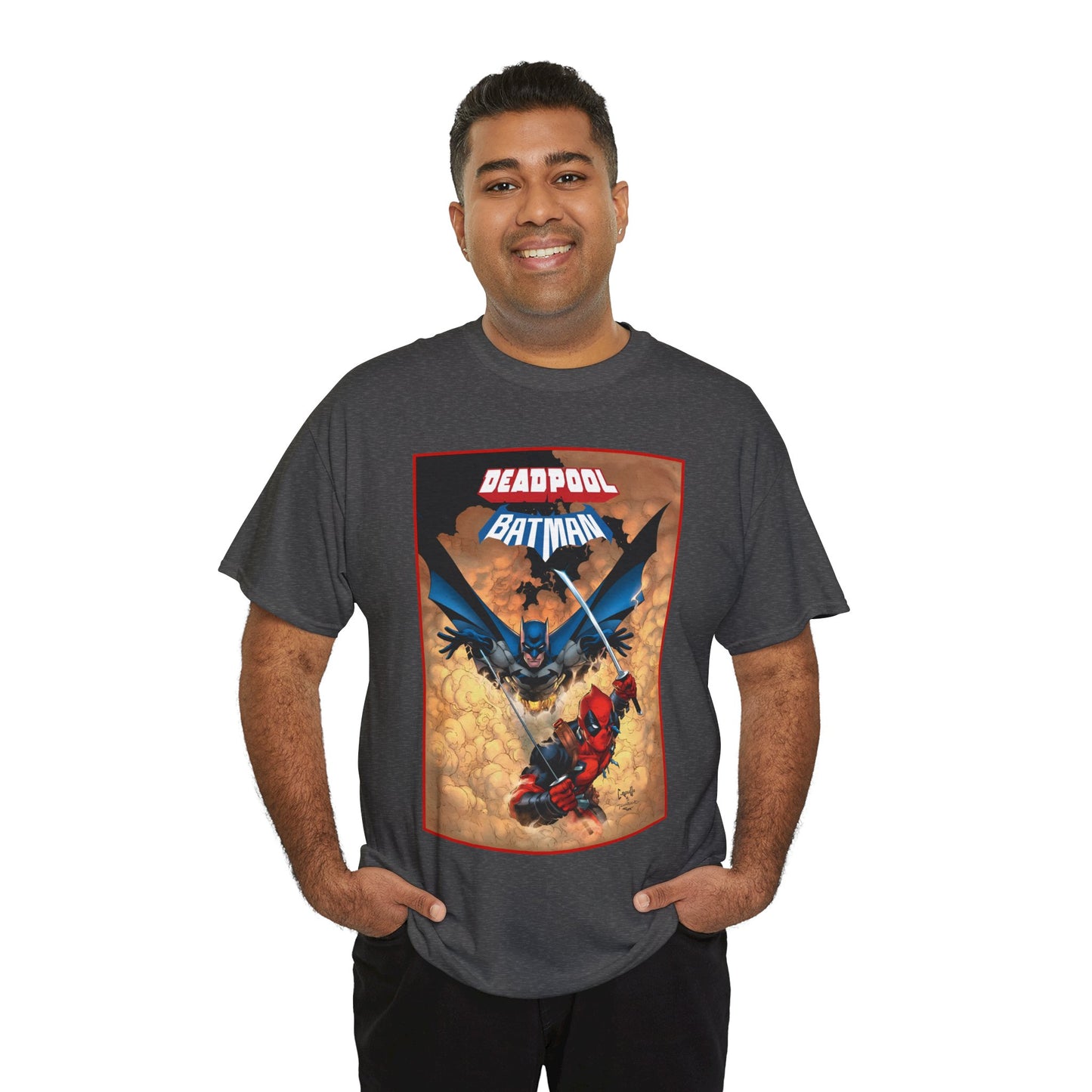 Deadpool & Batman T-Shirt - Greg Capullo Art - DC & Marvel Comics - Crossover - Slade Wilson, Bruce Wayne - 2025