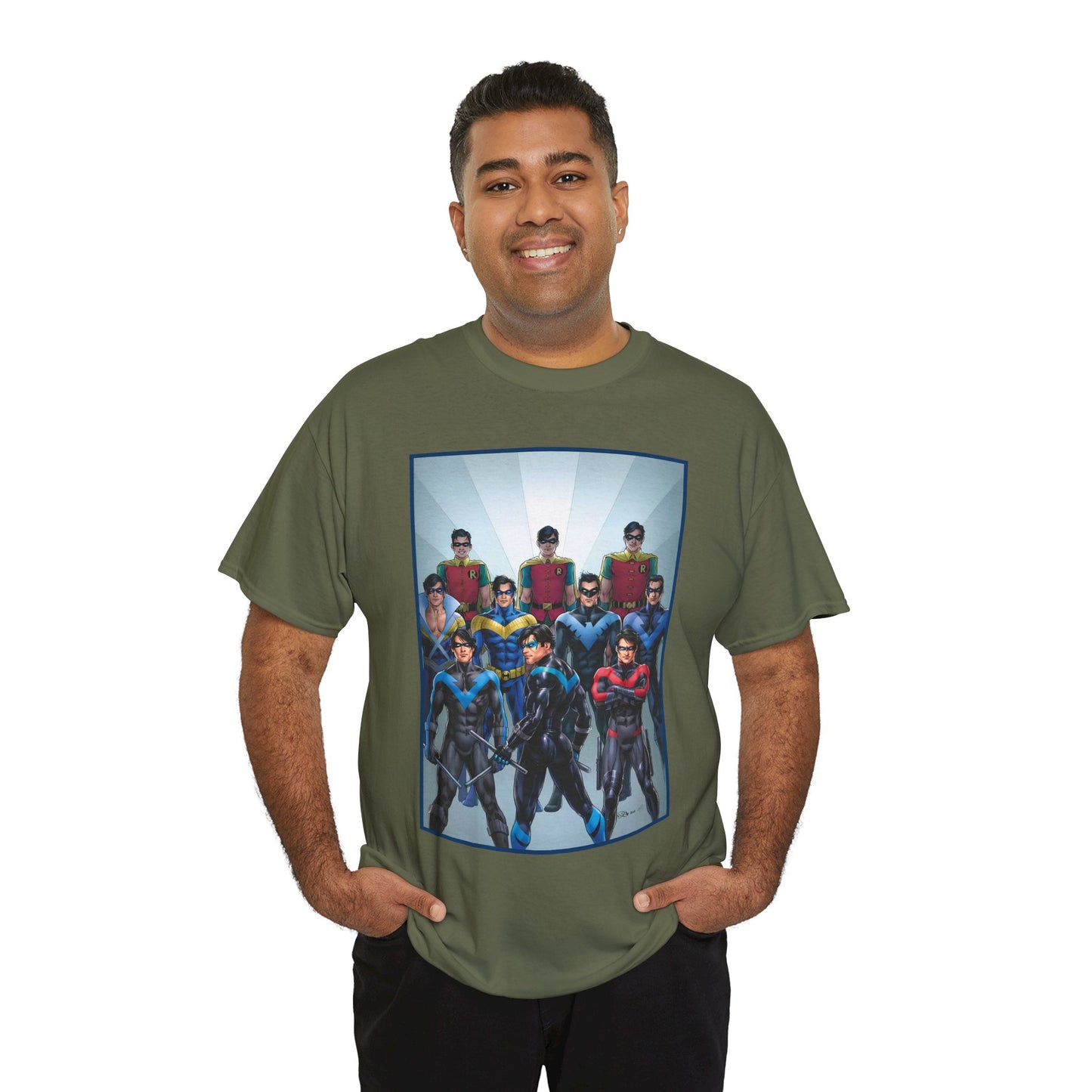 Nightwing Through the Ages T-Shirt - Nicola Scott Art - Dick Grayson, Robin the Boy Wonder - Batman Sidekick - New Teen Titans Leader - DC Comics