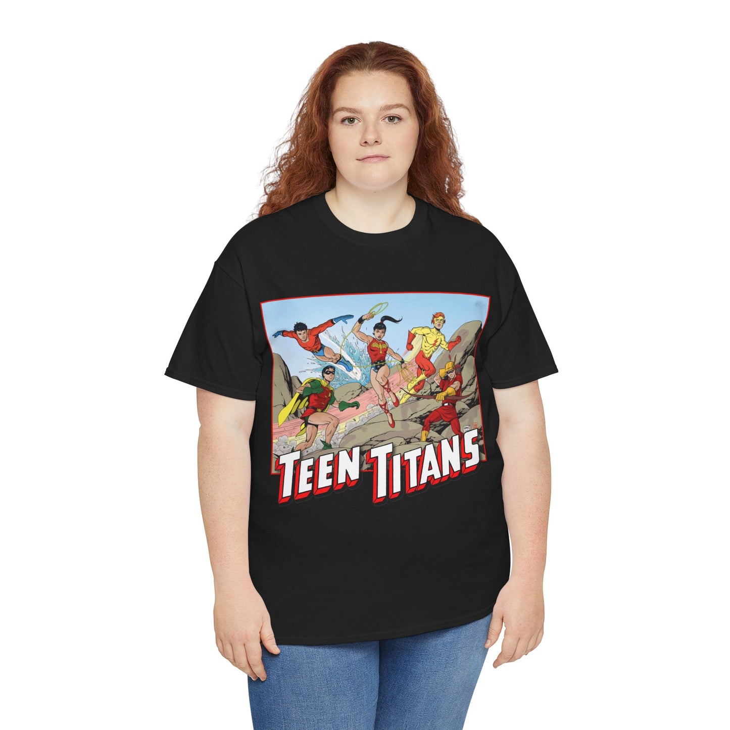 Teen Titans T-Shirt - Tom Grummett Art - Robin, Wonder Girl, Kid Flash, Speedy, Aqualad - DC Comics
