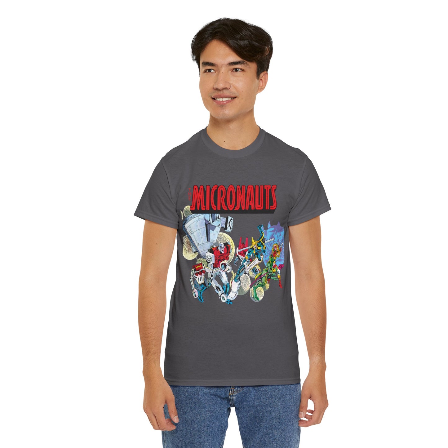Micronauts T-Shirt - Jackson Guice Art - Arcturus Rann, Biotron, Marionette, Acroyear, Bug - Marvel Comics