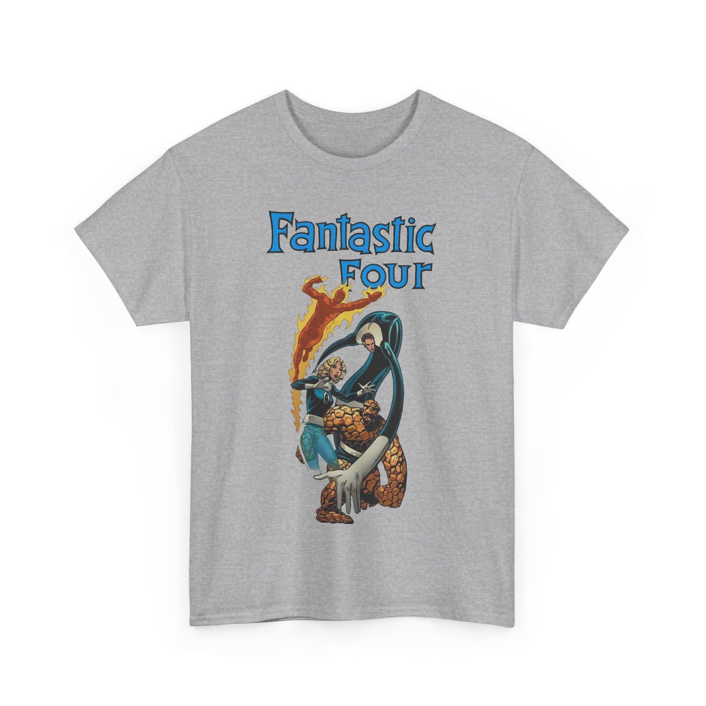 Fantastic Four T-Shirt - John Byrne Art - Invisible Woman, Reed Richards, The Thing, Human Torch - Marvel Comics