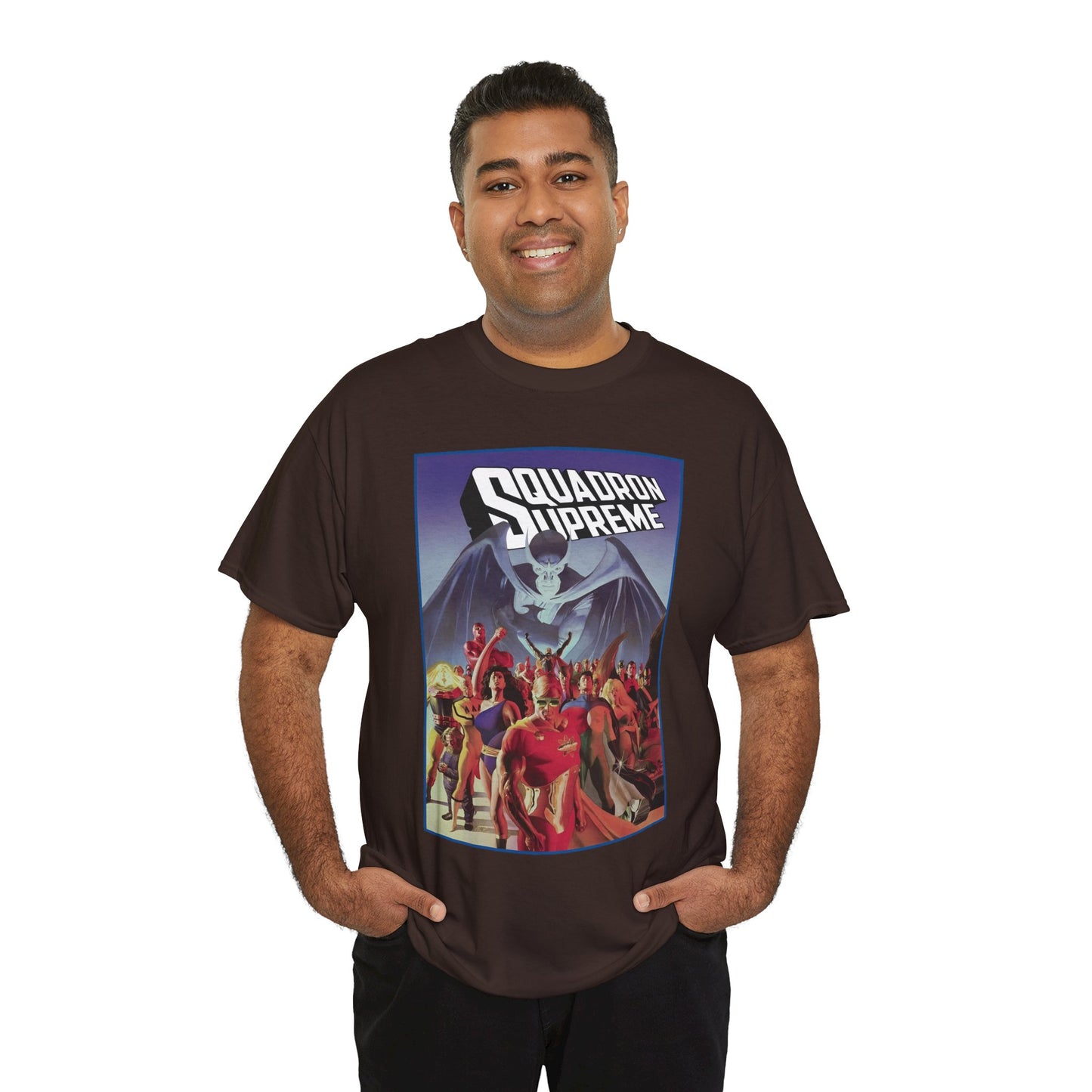 Squadron Supreme T-Shirt - Alex Ross Art - Hyperion, Nighthawk, Power Princess, Doctor Spectrum, Whizzer - Justice League Pastiches - Marvel Comics